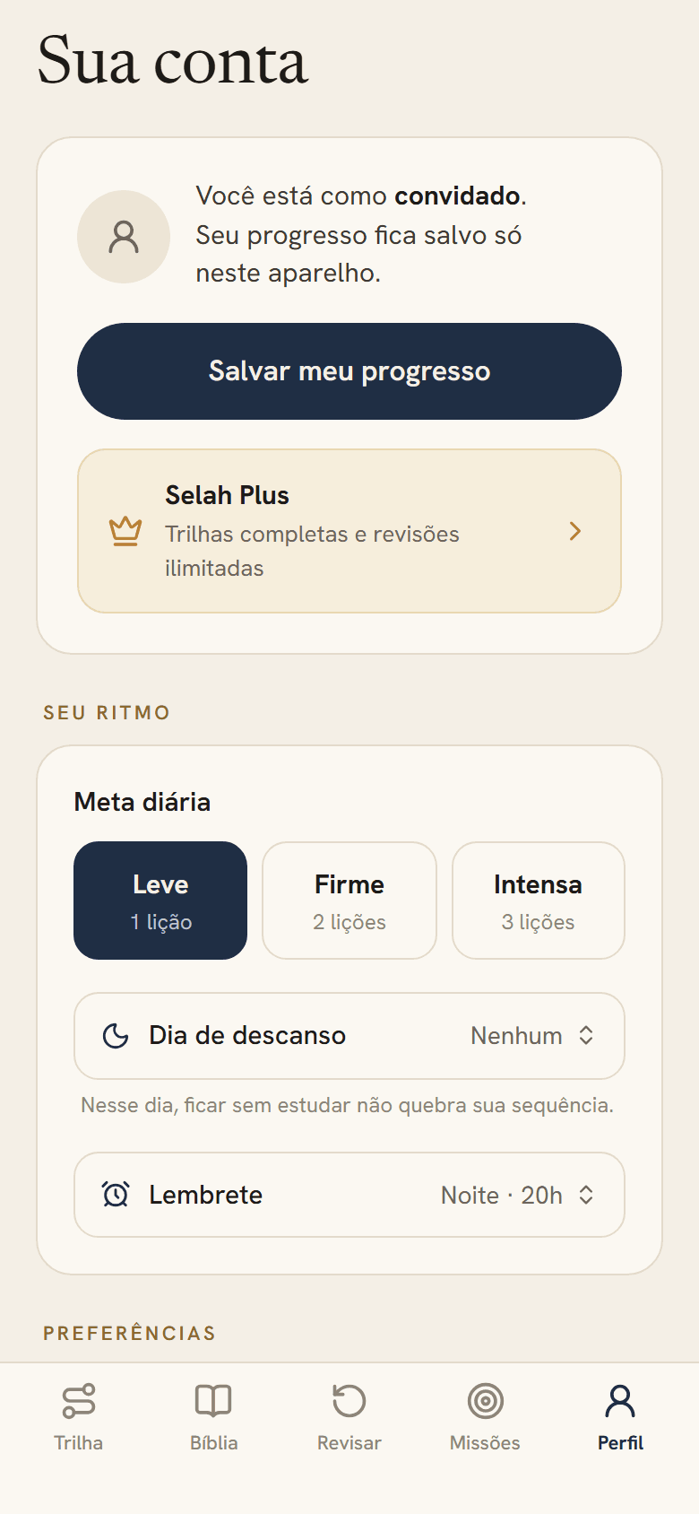 Perfil no tema Pergaminho